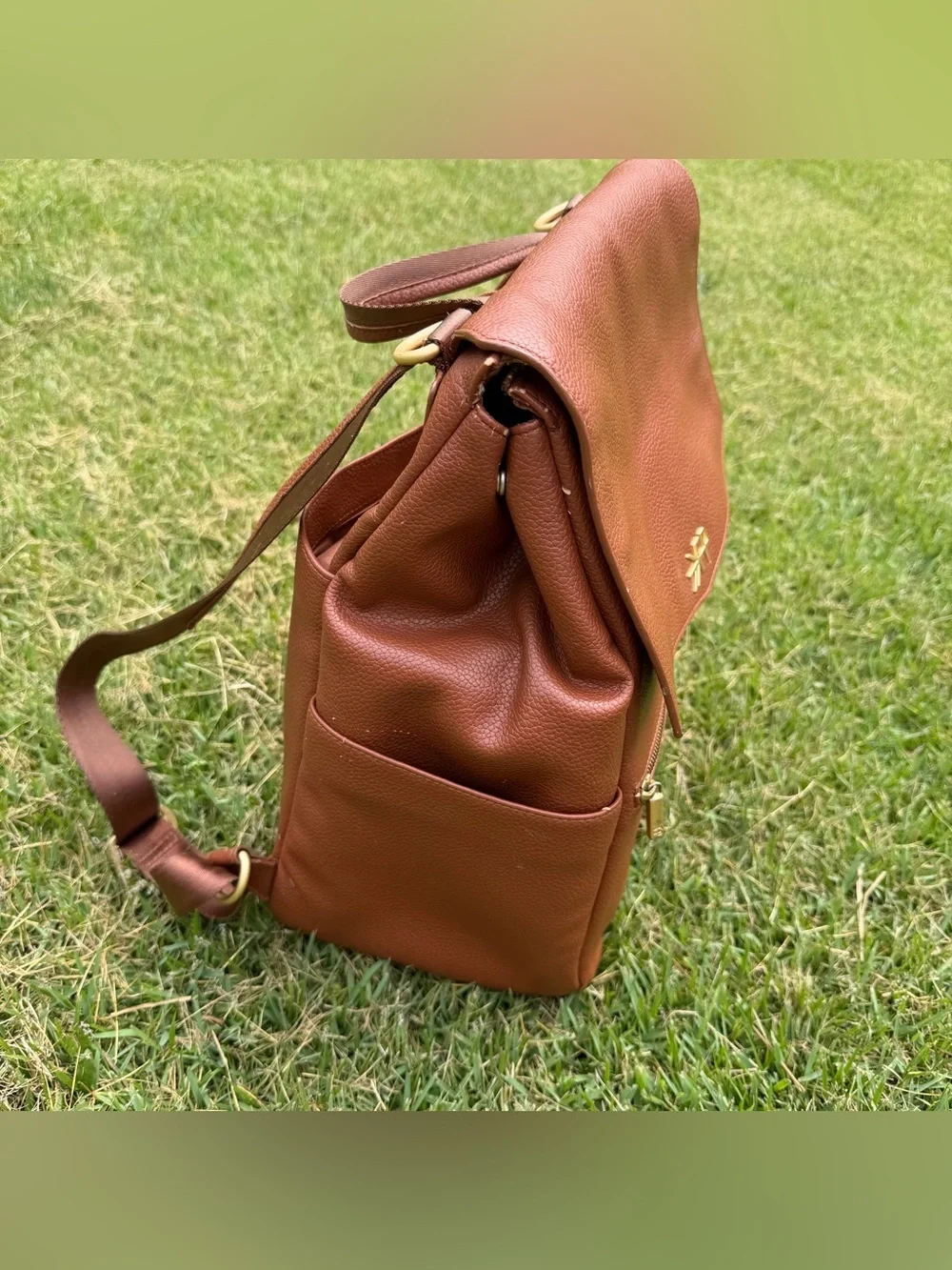Freshly Picked Cognac Classic Diaper Bag